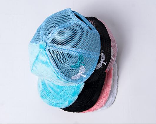 Fuzzy Trucker Baby Blue / White