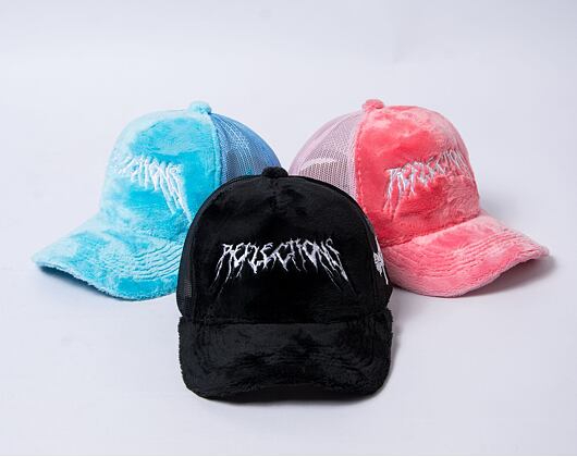 Fuzzy Trucker Satin Black / White