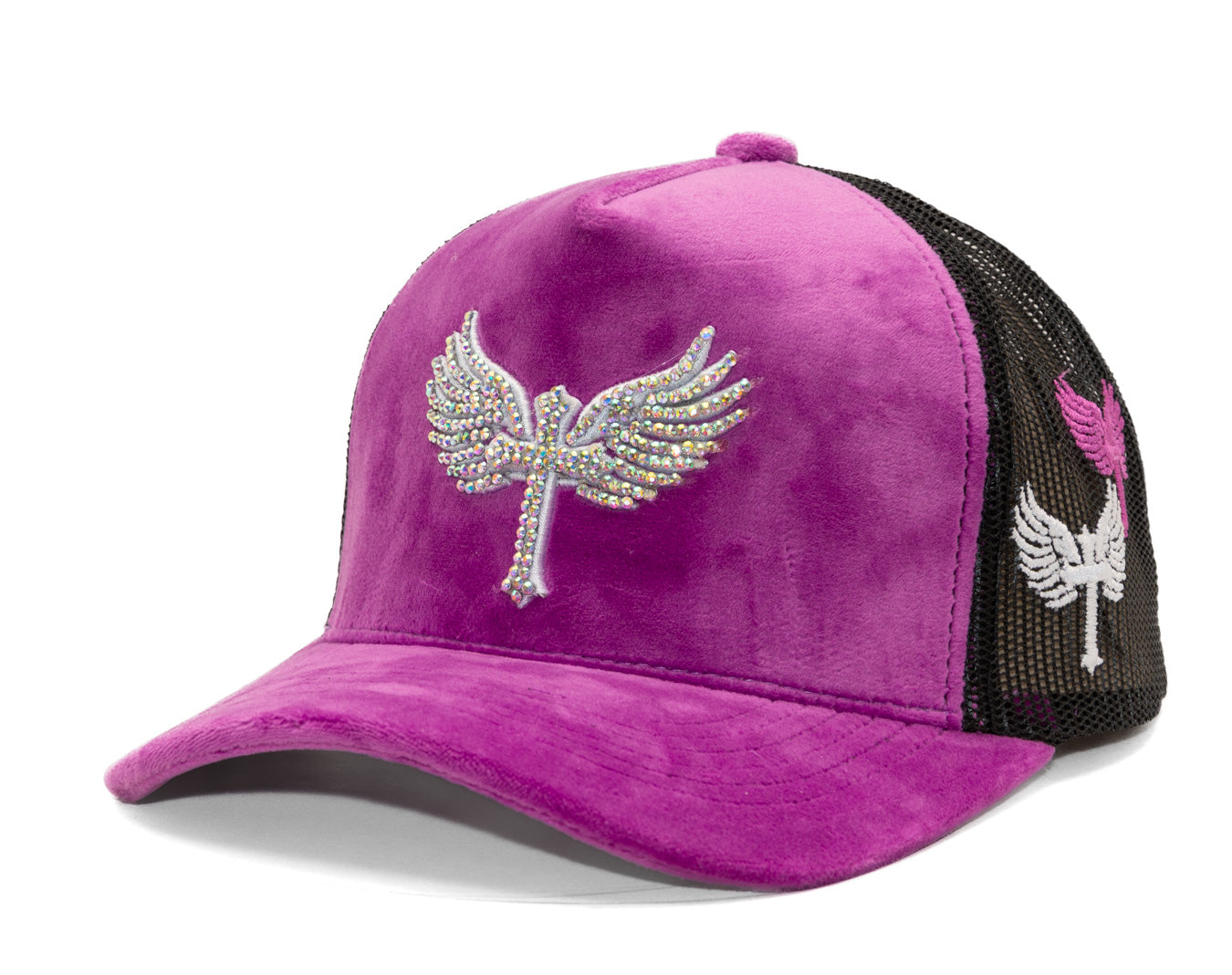 Velvet Rhinostones Purple / Black
