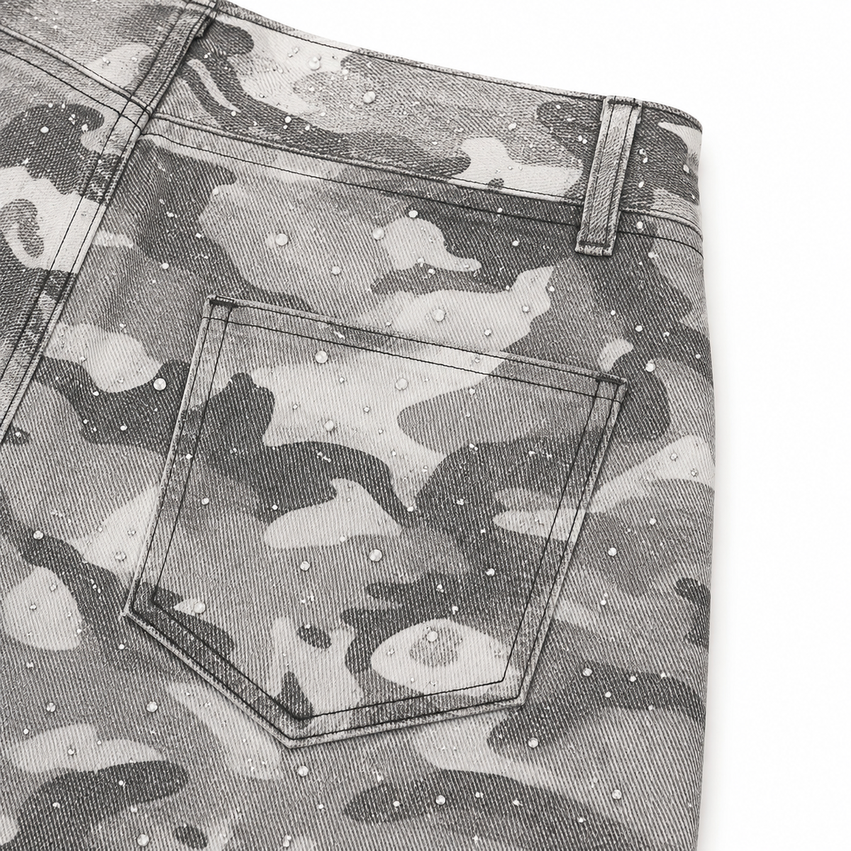 Camo Rhinestone Shorts