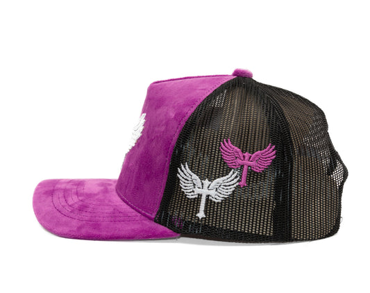 Velvet Rhinostones Purple / Black