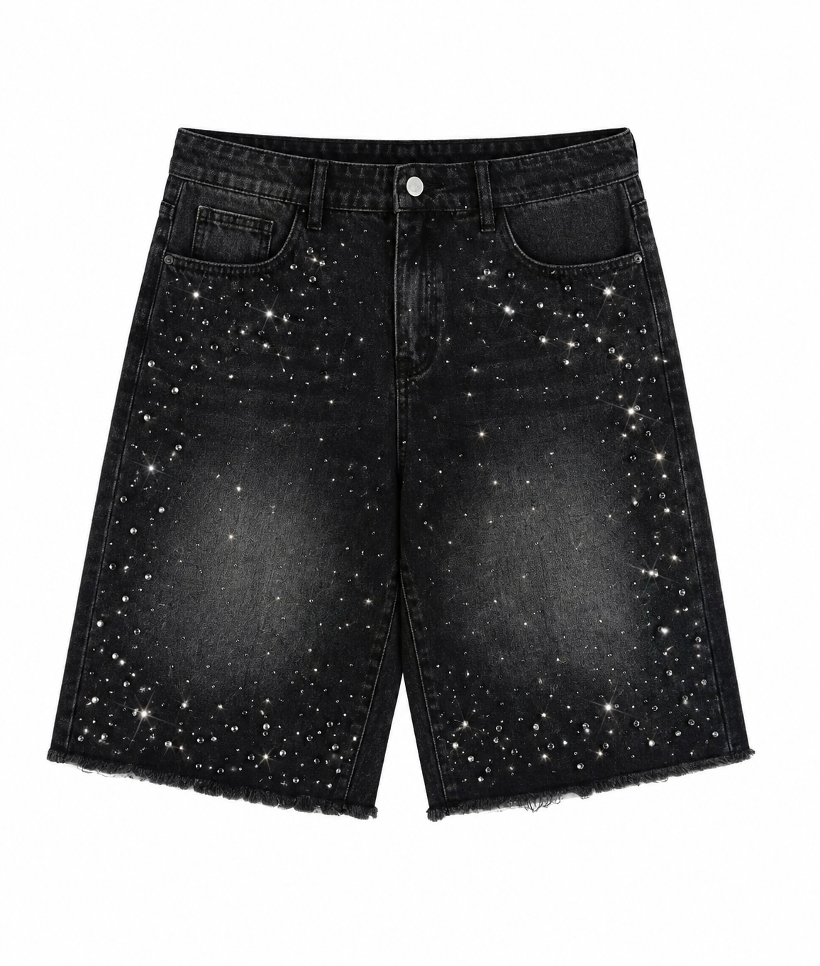 Dark Rhinestone Shorts