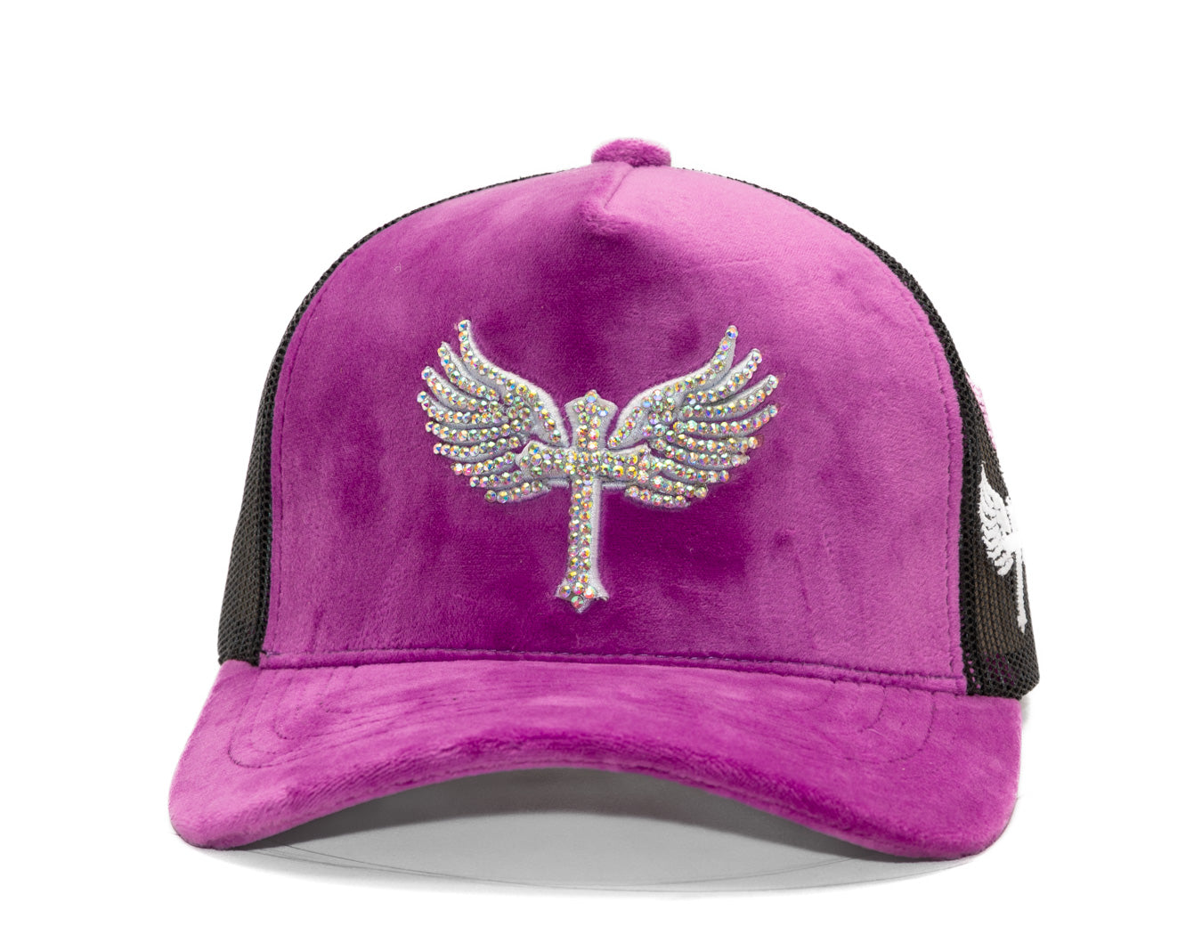 Velvet Rhinostones Purple / Black